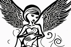 Angel falling tattoo idea