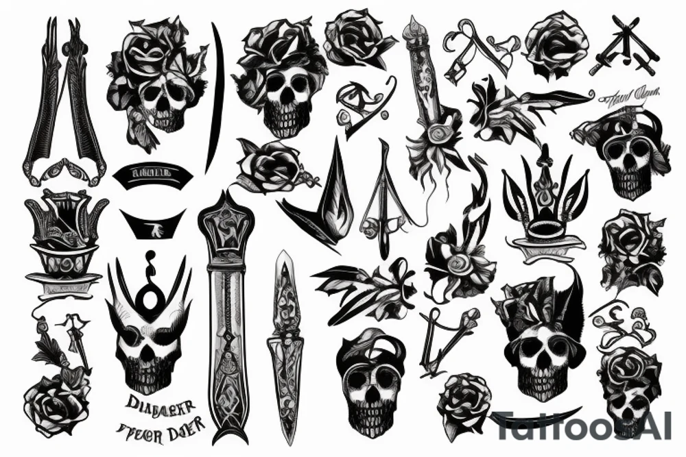 dagger tattoo idea