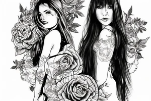 Girl whith ak47 tattoo idea