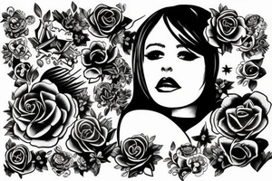 Girl whith ak47 tattoo idea