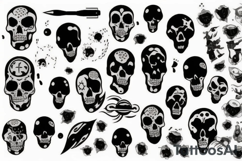 Death with space tattoo idea