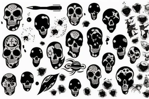 Death with space tattoo idea