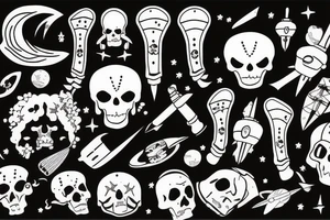 Death with space tattoo idea