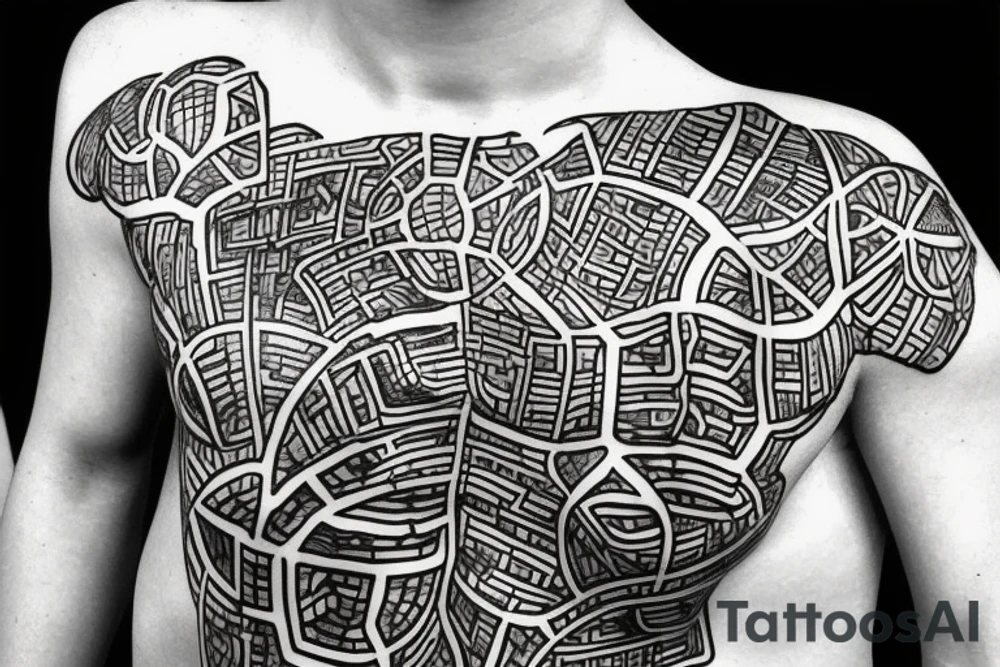 Unity between Ghana and Indonesia. Also combining the map tattoo idea