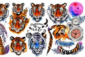 Virgo, tiger, Fenix, time tattoo idea