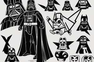 Pikachu in Darth Vader suit tattoo idea