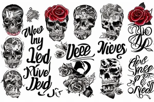 legends never die in red ink tattoo idea