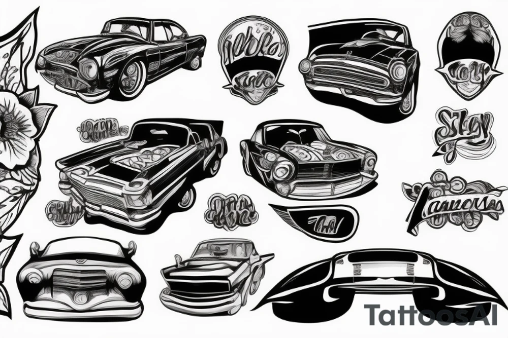 Tabby car tattoo idea