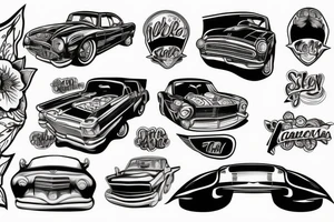 Tabby car tattoo idea