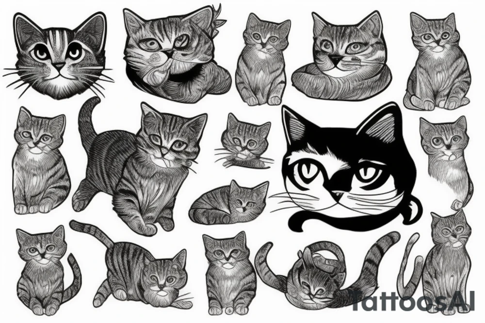 Tabby cat tattoo idea