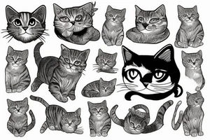 Tabby cat tattoo idea