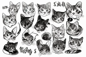 Tabby cat tattoo idea