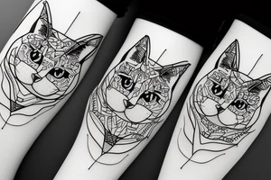 Cat with white chin tattoo idea