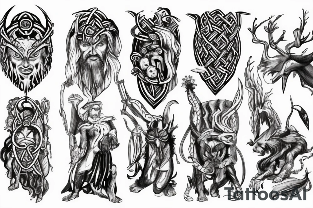 Norse mythology, protection rume tattoo idea