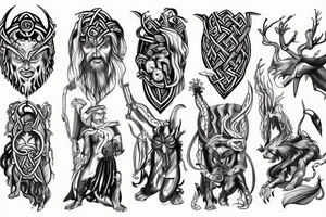 Norse mythology, protection rume tattoo idea