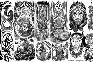 Norse mythology, protection rume tattoo idea