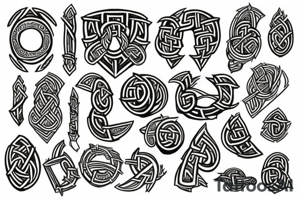 Norse mythology, protection rune tattoo idea