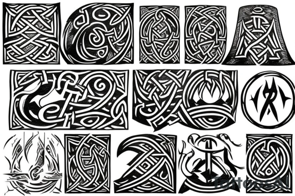 Norse mythology, protection rune tattoo idea