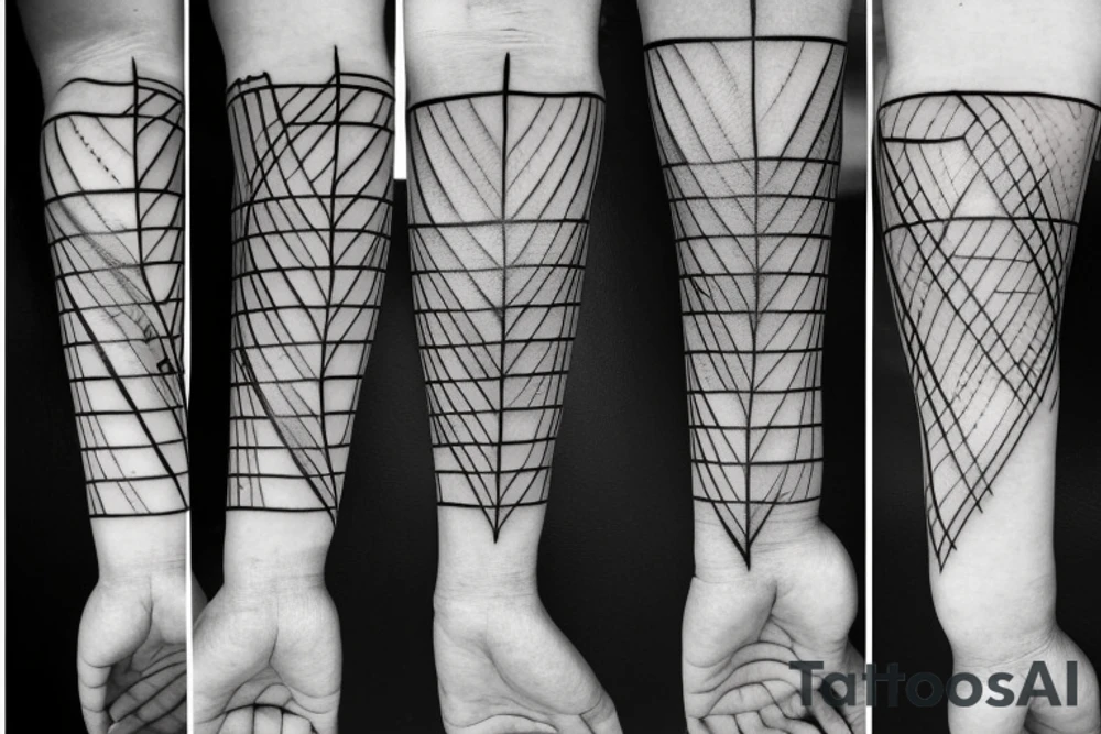 crossing lines tattoo idea