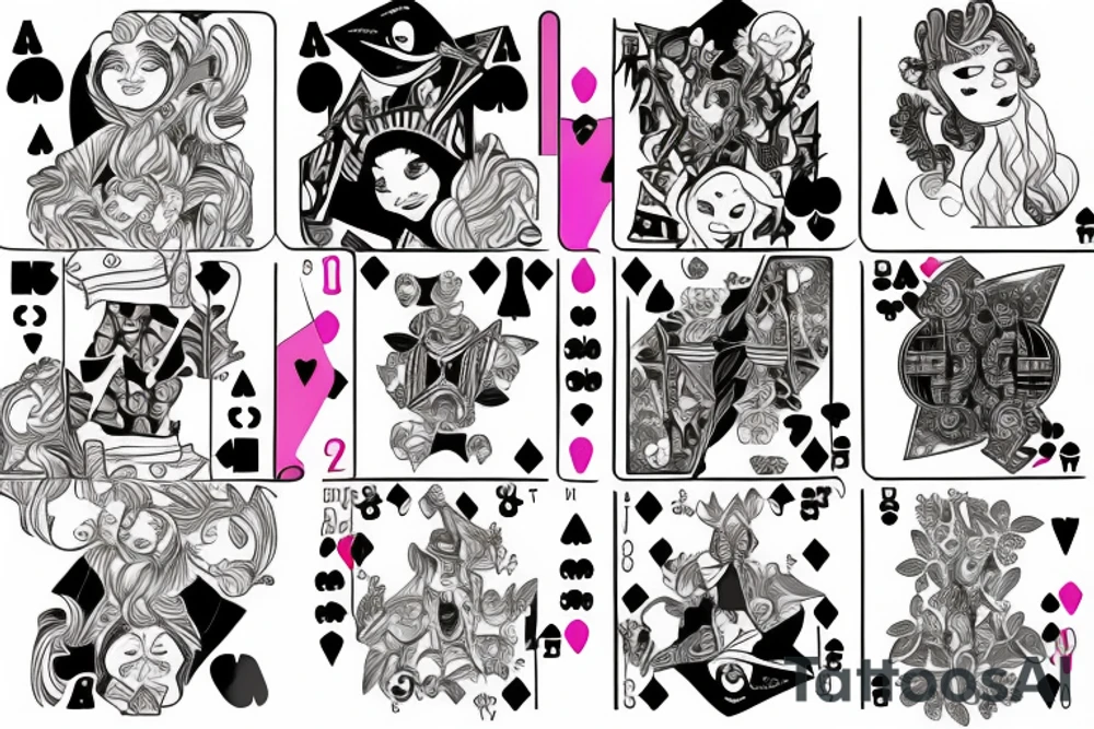 Steven universe on a playing card tattoo idea