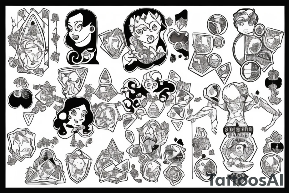 Steven universe on a playing card tattoo idea