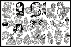 Steven universe on a playing card tattoo idea