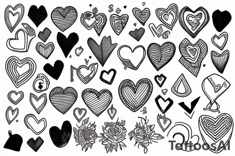 2 of hearts card design tattoo idea