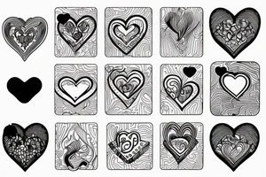 2 of hearts card design tattoo idea