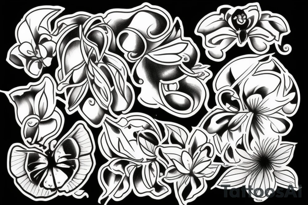 Honeysuckle tattoo idea