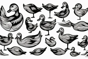 Duck making pasta tattoo idea