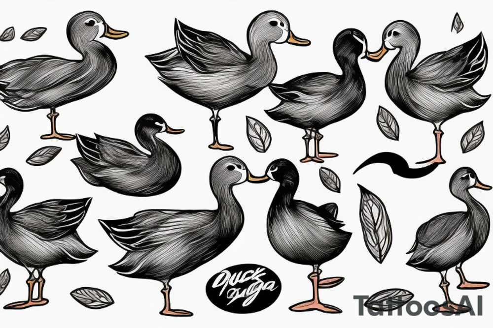 Duck making pasta tattoo idea