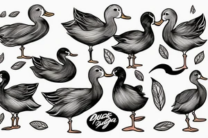 Duck making pasta tattoo idea