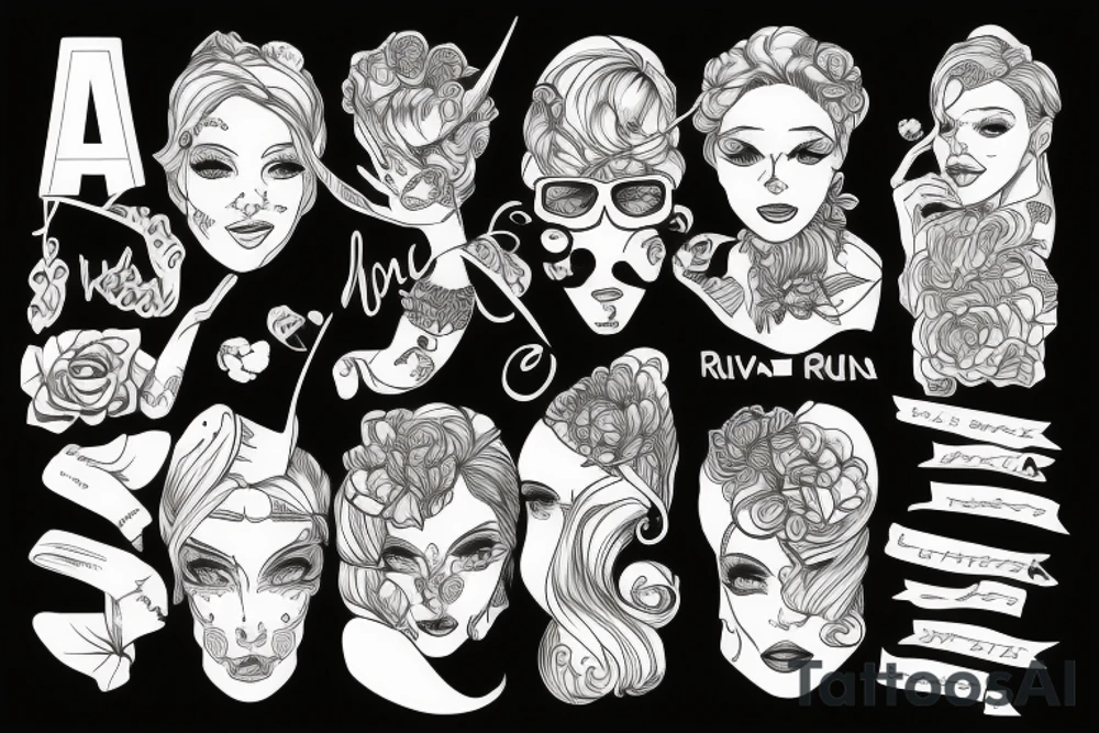 Name Riv & Luna tattoo idea