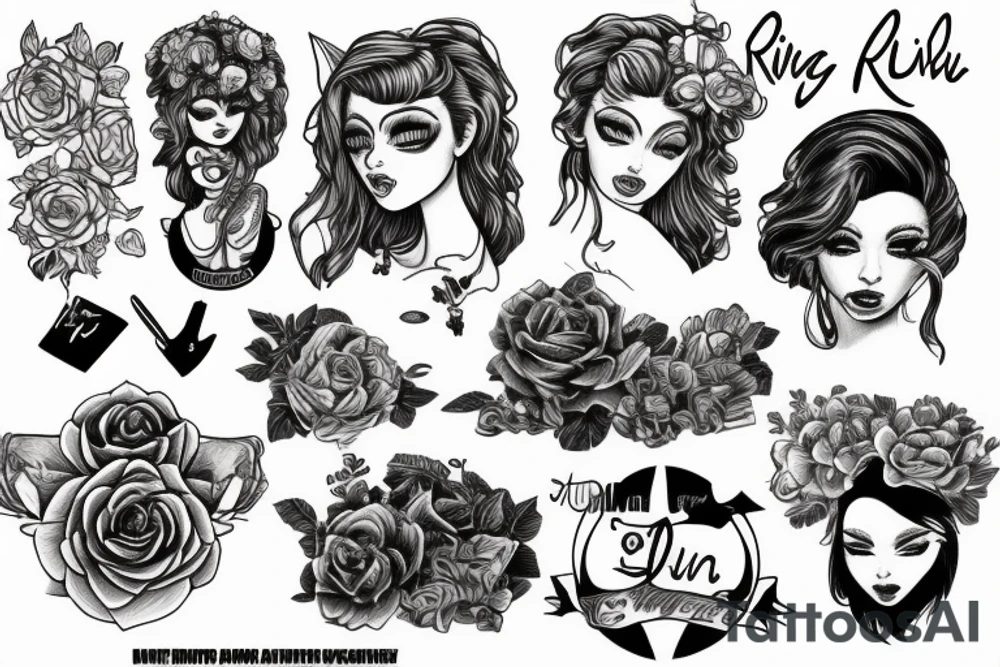 Name Riv & Luna tattoo idea