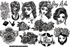 Name Riv & Luna tattoo idea