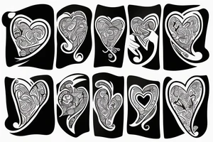 Jyotsna text with heart tattoo idea