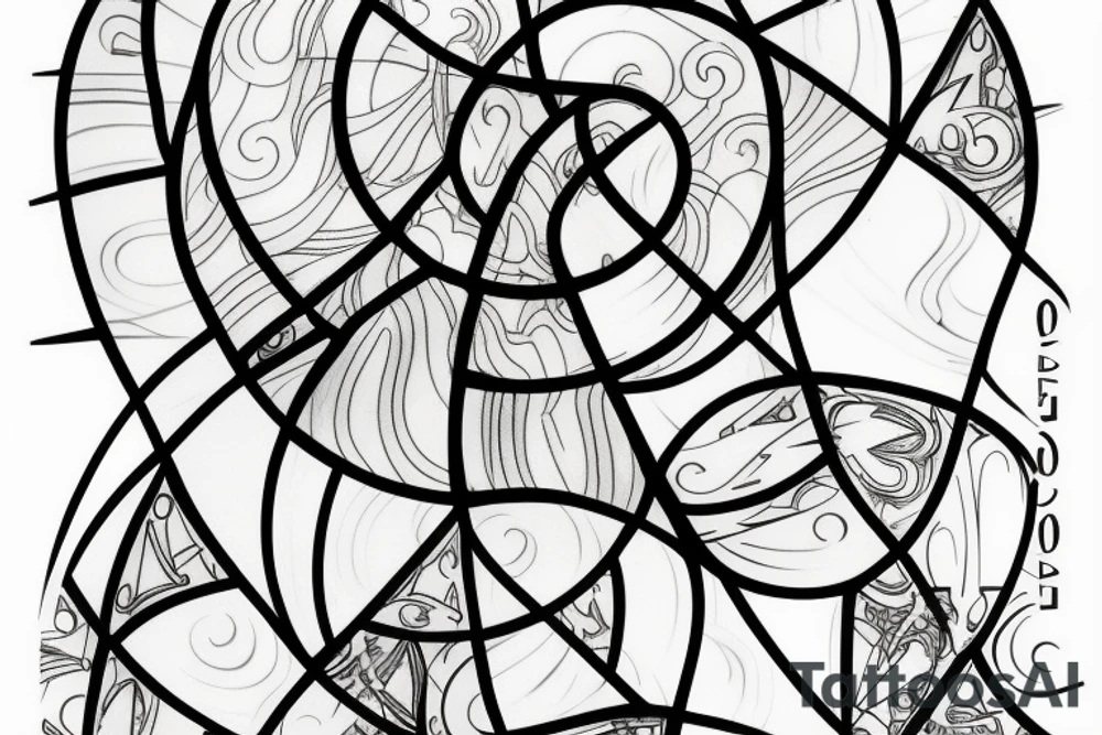 stained glass window tattoo idea