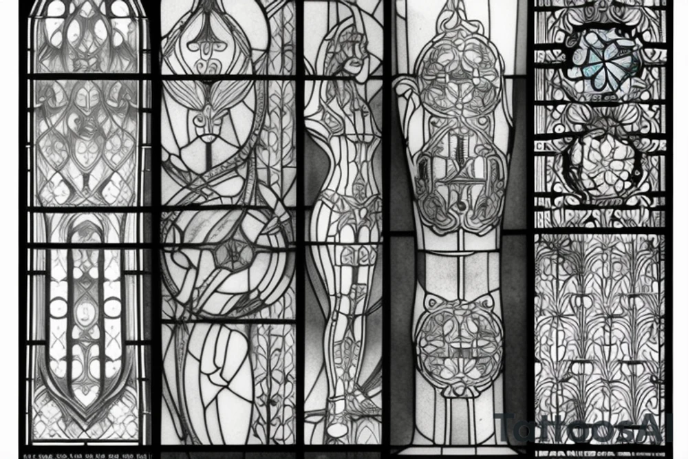 stained glass window tattoo idea