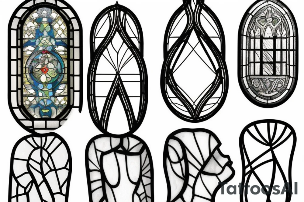 stained glass window tattoo idea