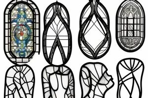 stained glass window tattoo idea