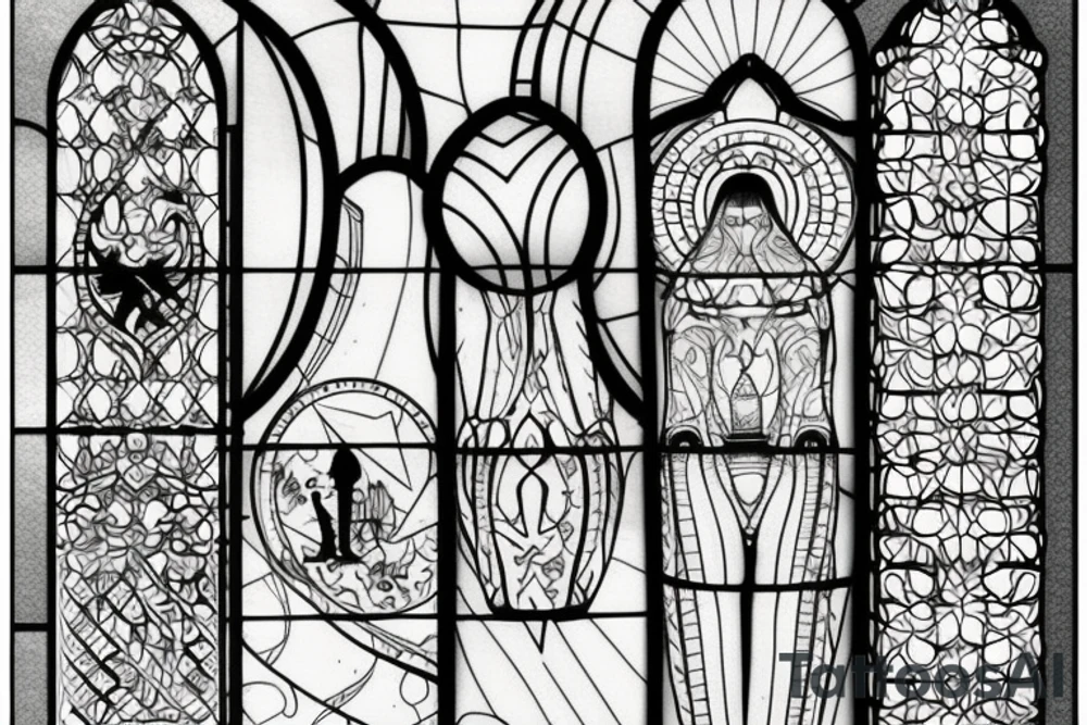 stained glass window tattoo idea
