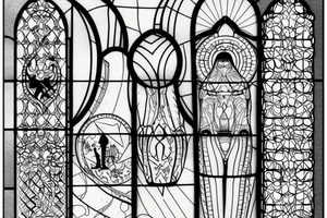stained glass window tattoo idea