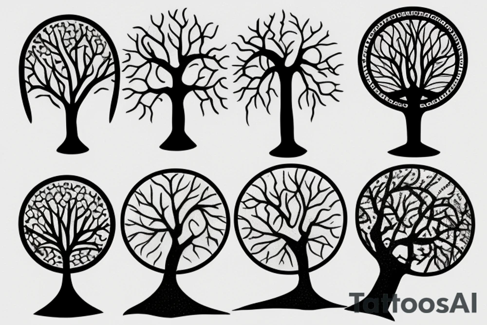 stained glass window tree tattoo idea