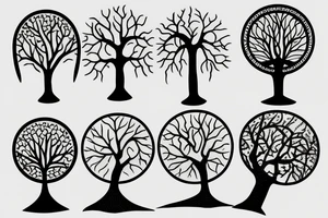 stained glass window tree tattoo idea