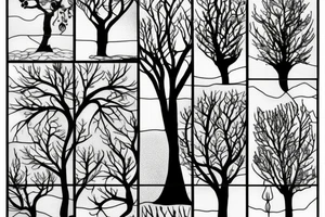stained glass window tree tattoo idea