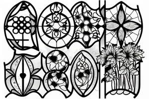 stained glass window fields tattoo idea