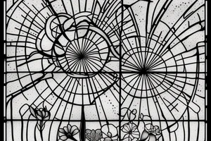 stained glass window fields tattoo idea