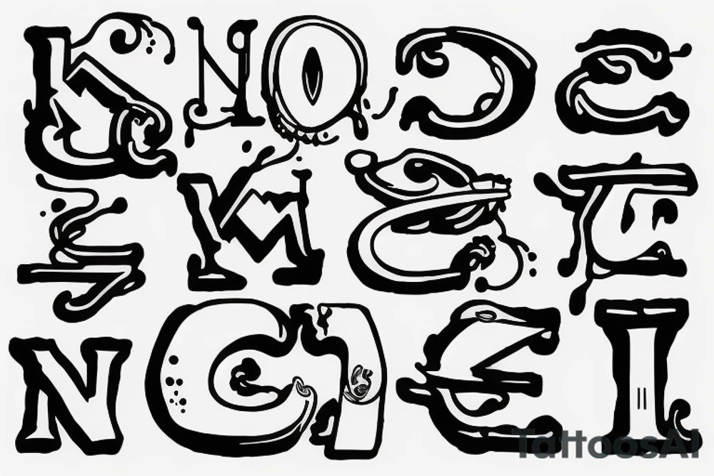 Condonation of CN letters tattoo idea