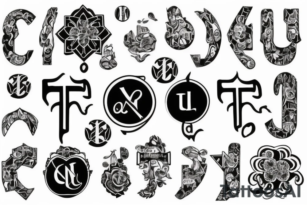 Condonation of CN letters tattoo idea