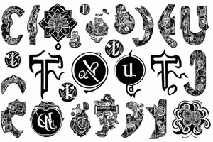 Condonation of CN letters tattoo idea